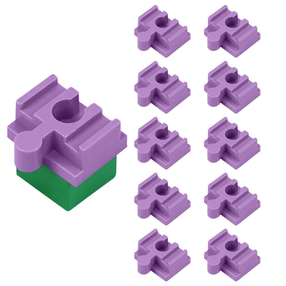 Wood Train Track Connector Pieces PP 4x3.2x1.9cm | 10 Pieces Toy Train Set Connector Connecting Accessories | Track Connectors for Children Ages 3 Plus Indoor Play Preschool Kindergarten Bedroom
