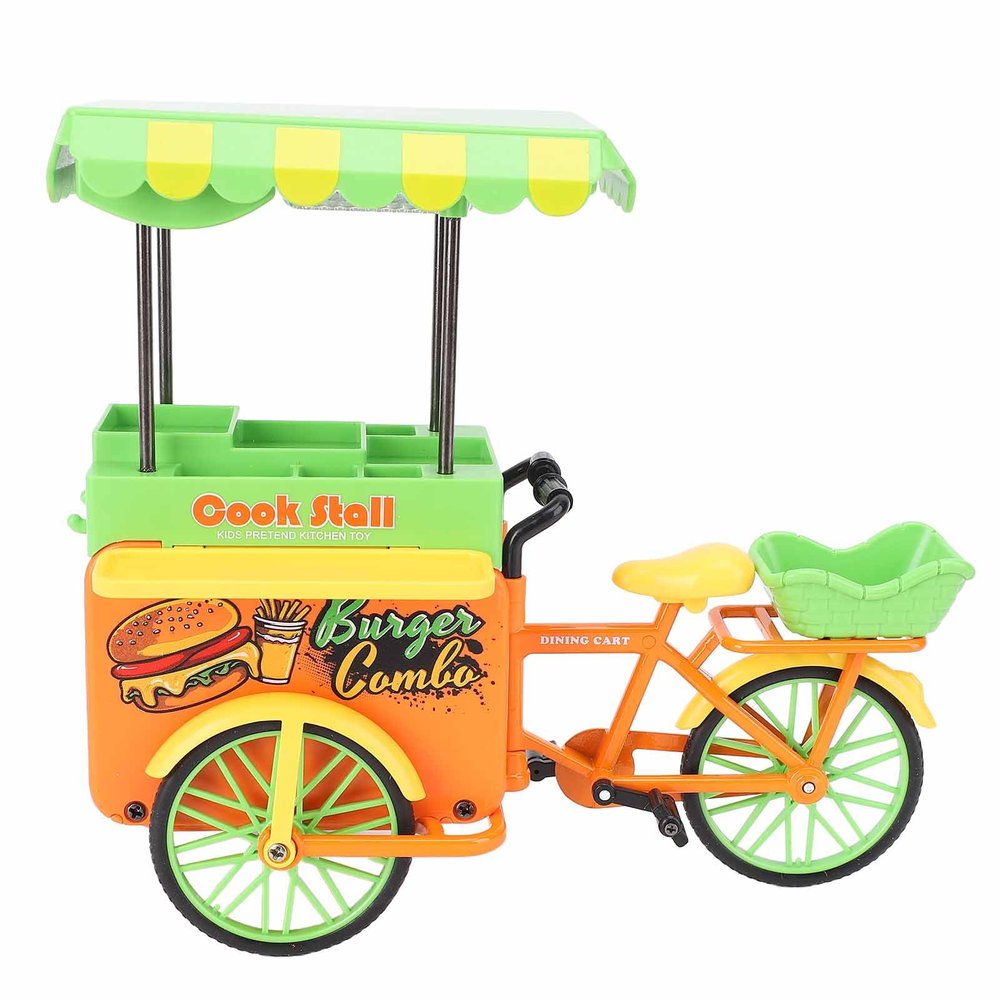 RASTKY Children Fast Food Tricycle Playset Unique Design for Imaginative Play Ideal Kids Market Stall Toy (Style 1)