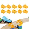 Wood Train Track Connector Pieces  PP 4x3.2x1.9cm | 10 Pieces Toy Train Set Connector Connecting Accessories | Track Connectors for Children Ages 3 Plus Indoor Play Preschool Kindergarten Bedroom view 1