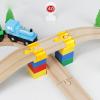 Wood Train Track Connector Pieces  PP 4x3.2x1.9cm | 10 Pieces Toy Train Set Connector Connecting Accessories | Track Connectors for Children Ages 3 Plus Indoor Play Preschool Kindergarten Bedroom view 2