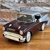 1957 Burgundy Metallic and Silver Metallic Timeless Legends Series 1/24 Diecast Model Car by Motormax 73228BUR view 2