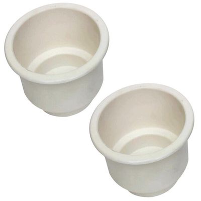 BANA COSMETICS for 1 Plastic Cup Holder Boat RV Sofa Furniture Counsel or Poker Table White