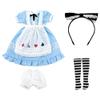 niannyyhouse Ball Jointed Doll Clothes Blue Maid Set Compatible with Blythe view 1