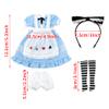 niannyyhouse Ball Jointed Doll Clothes Blue Maid Set Compatible with Blythe view 4