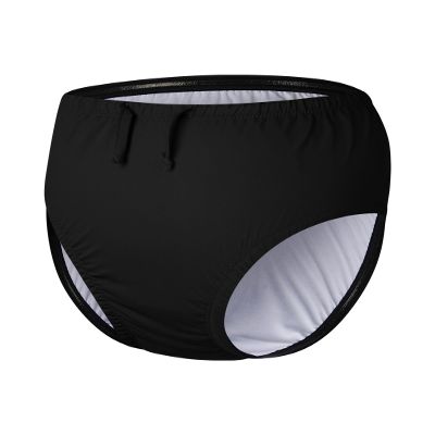 SPOFOR Adult Reusable Swim Diapers for Incontinence pecial Needs Swimwear Waterproof Leakproof Cloth Diaper Covers Unisex Black L