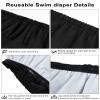 SPOFOR Adult Reusable Swim Diapers for Incontinence pecial Needs Swimwear Waterproof Leakproof Cloth Diaper Covers Unisex Black L view 4
