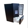 1:12 Miniature French Door Fridge with Freezer Drawer and Adjustable Shelf (Black) view 3