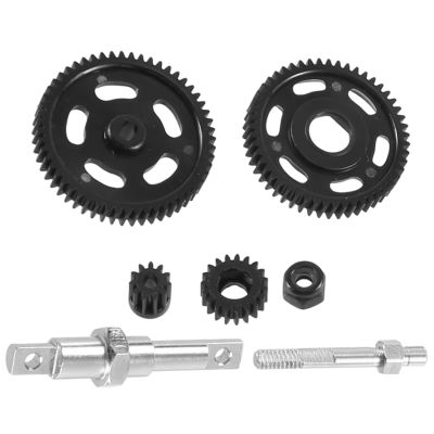 RC Car Parts Compatible with Axial for SCX24 90081 00002 00001 1/24 RC Crawler Transmission Steel Spur Gear Upgrade Parts