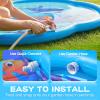 Shinepool Splash Pad Sprinkler for Kids & Dog, 75" Round Sea World Splash Pad for Kids Ages 2+, Thicken Outdoor Water Toy Play Mat for Children, Backyard Inflatable Sprinkler Shallow Pool Fountain Pad view 4