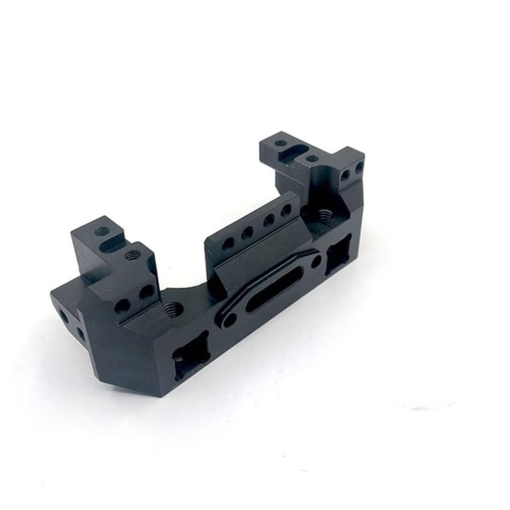 RC Crawlers Models For TRX-4 For TRX4 1/10 RC Crawler Car Upgrade Parts Accessories Aluminum Alloy Metal Front Bumper Servo Mount(Black)