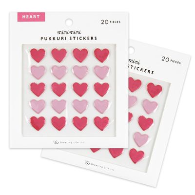 Greeting Life Mini Mini Puffy Deco Sticker Set of 2 HRCK-34 Heart