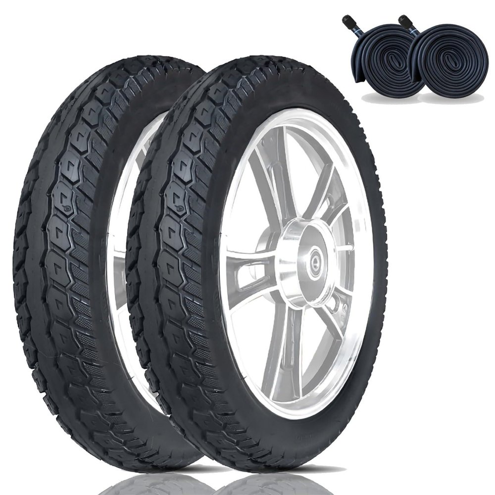 2PC 12.5x2.25 Tire and Inner Tube Set, Angled Valve Stem for Electric Scooter Kids Bike Stroller | Compatible with 12 Inch Ride-On Vehicles