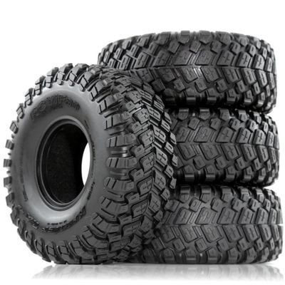 4PCS 116mm 1.9 Inch Soft Rubber Tires Wheels Compatible with 1 10 Scale RC Crawler Vehicles