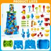 Water Table for Toddlers 1-3 Kids Ages 4-8, Double-Sided Waterfall Discovery Wall with Rich Activity Set, Summer Kids Outdoor Beach Sand Water Play Table Toys, Birthday Gifts for Boys Girls 18M+ view 2