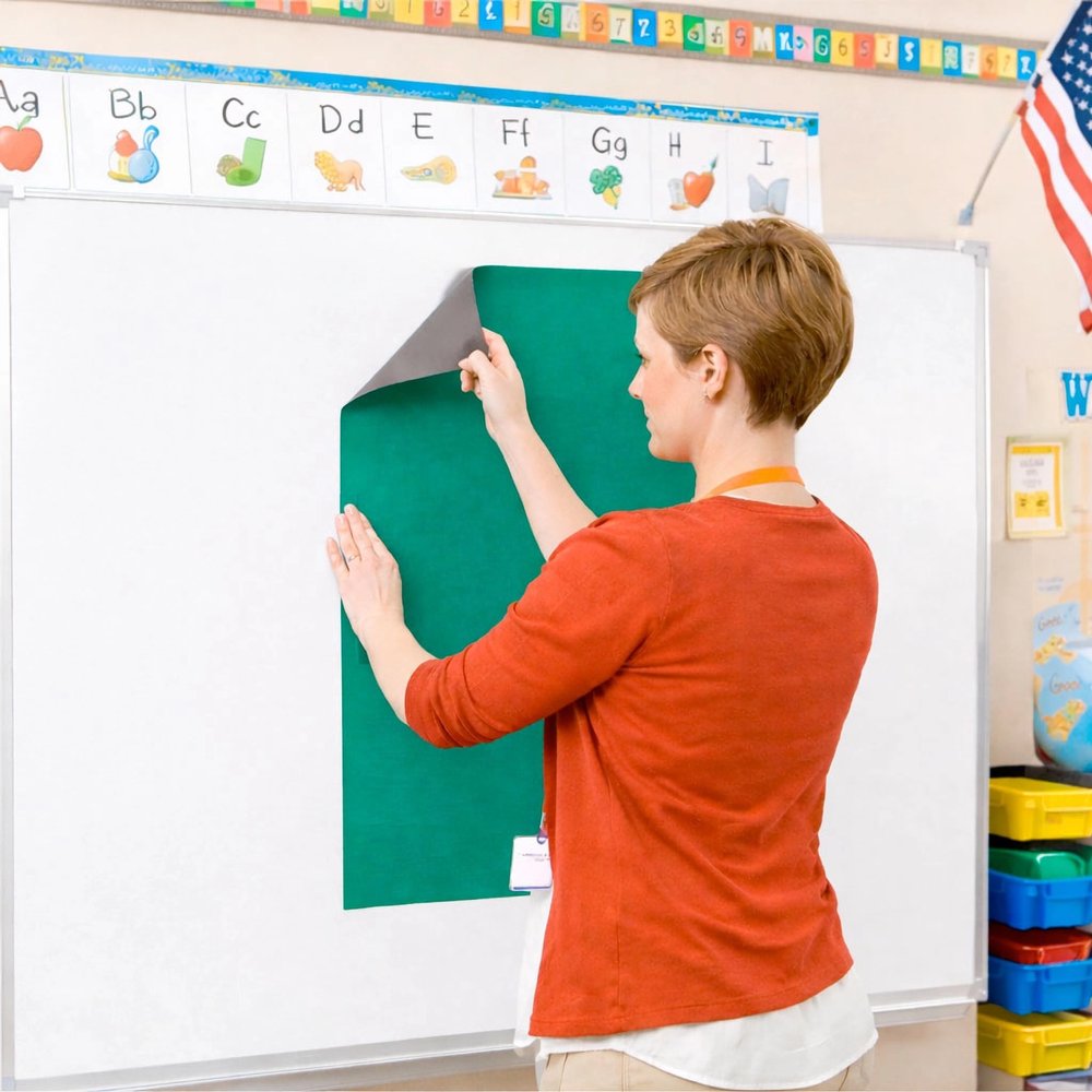 Flexible Magnetic Pinboard Felt Roll for Classroom & Home Learning, Roll-Up Flannel Surface for Storytelling, Lessons & Visual Displays,18 x 24 or 24 x 36 (24" x 36")