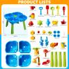 WATUDOU 4 in 1 Water Table for Toddlers 2 3 4 5 6 Years, Kids Summer Activity Sensory Play Outdoor Beach Backyard Sand Water Table Toys for Toddlers, Birthday Toys Gift for Kids Ages 4-8 Boys Girls view 3