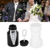 DIRBAK Bride and Groom Bubble Bottle Set, Wedding Party Favors with Leak minimizes Leakage Design, Black and White Themed Bubble Blowers for Anniversary with Engagement Celebrations, 26 view 4