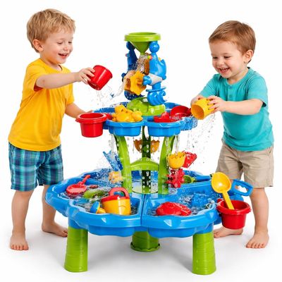 WATUDOU 3 in 1 Water Table for Toddlers 1-3 3-5 4-8, Summer Outdoor Beach Outside Backyard Activity Sensory Kids Sand and Water Table, Birthday Party Gifts for Kids Boys and Girls Ages 3 4 5 6 7 8
