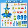 WATUDOU 3 in 1 Water Table for Toddlers 1-3 3-5 4-8, Summer Outdoor Beach Outside Backyard Activity Sensory Kids Sand and Water Table, Birthday Party Gifts for Kids Boys and Girls Ages 3 4 5 6 7 8 view 2