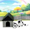 3D Printed Dog with Dog House, 3.5" Articulated Great Danes Fidget Figurine, Man's Best Friend, Executive Desk Toy - AD001-SET4-GD-GH view 2