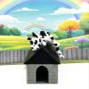 3D Printed Dog with Dog House, 3.5" Articulated Great Danes Fidget Figurine, Man's Best Friend, Executive Desk Toy - AD001-SET4-GD-GH view 3