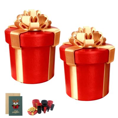 2026 New Annoying Nested Screw Gift Box, Prank Gag for Cash & Surprises, Reusable Money Puzzle Box with Multi-Layer Screwed Fun for Birthday, Christmas(Black-2PCS#)