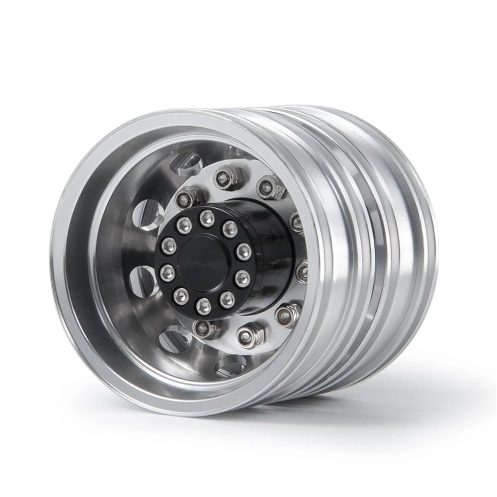 RC Repairs Spare Parts For Tamiya For Scania 770S R620 For Volvo For Benz Arocs For Man 1/14 Aluminum Alloy Rear Wheel Rim 10 Spokes Hub RC Car Tractor Parts(1PCS)