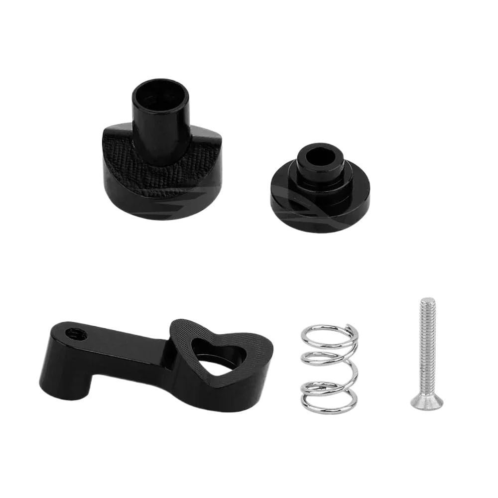 21T Aluminum Alloy Servo Saver Assembly Servo Arms Set for M-JX 14210 14209 14702B Monster Trucks RC Car Metal Upgrade Part(Black)