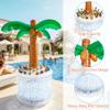 63''Inflatable Palm Tree Cooler, Tropical Luau Pool Party Decorations, Inflatable Cooler for Parties Jungle Hawaiian Birthday Party Supplies Tropical Themed Summer Outdoor Party Decorations (White) view 3