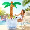 63''Inflatable Palm Tree Cooler, Tropical Luau Pool Party Decorations, Inflatable Cooler for Parties Jungle Hawaiian Birthday Party Supplies Tropical Themed Summer Outdoor Party Decorations (White) view 4
