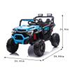 24V 400W Kids Ride On Electric UTV W/Parents Remote Control,Four-Wheel Suspension,LED Lights,Portable Handle,Advanced Center Panel with USB,MP3,Music,Bluetooth,Power Display for Kids Aged 3+. view 2