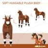 Qaba Kids Ride-on Walking Horse with Easy Rolling Wheels, Soft Huggable Body, & a Large Size for Kids 5-16 Years view 4