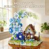 APENGBAOL Moon Flower Tree House Micro Building Blocks - 1950 Pcs Fantasy Lake Cabin Model, DIY Botanical Collection 3D Puzzle, Creative Fairy Tale Home Decor Gift for Adults view 4