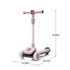 Kids Ride On 3-Wheel Scooter W/Buildable blocks, PU flashing wheels and Folding Kick Scooter,Thickened custom aluminum tube,5-position height-adjustable handlebar&one-touch footbrake for Kids Aged 3-9 view 2