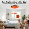 AngLink Mini Indoor Basketball Hoop Set  Ceiling & Wall Mount Hoop with Soft Balls, Quiet & Safe Mini Basketball Game for Kids & Adults, Bedroom Door Office Play for Small Spaces view 3