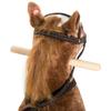 Qaba Kids Plush Toy Rocking Horse Pony Toddler Ride on Animal for Girls Pink Birthday Gifts with Realistic Sounds, Brown view 4