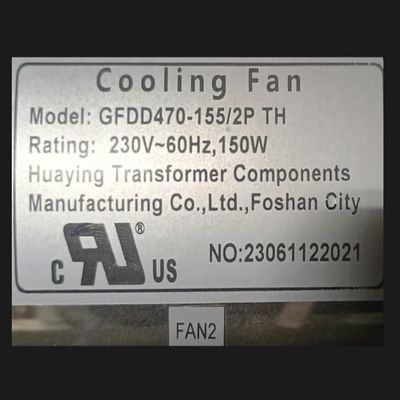 Compatible for HUAYING Cooling Fan GFDD470-155/2P TH 230V 60HZb