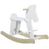 Wooden Rocking Horse Toddler Baby Ride-on Toys for Kids 1-3 Years with Classic Design & Solid Workmanship, White view 1