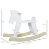 Wooden Rocking Horse Toddler Baby Ride-on Toys for Kids 1-3 Years with Classic Design & Solid Workmanship, White view 3