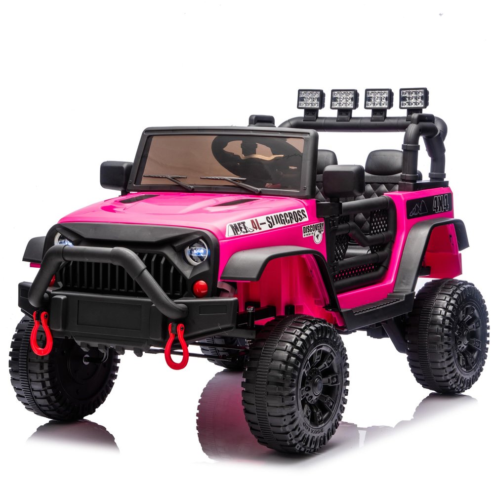 24V Kids Ride On Car W/Parents Remote Control,400W Motor,Four Wheel Suspension,Adjustable Speed,USB,MP3,Music,Bluetooth,Large Display Screen,Power Display,Portable Handle,Safety Belt for Kids Aged 3+