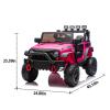 24V Kids Ride On Car W/Parents Remote Control,400W Motor,Four Wheel Suspension,Adjustable Speed,USB,MP3,Music,Bluetooth,Large Display Screen,Power Display,Portable Handle,Safety Belt for Kids Aged 3+ view 2