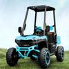 24V Kids Golf Cart, 4WD 2 Seater Ride on Car w/Sun Shade, Storage Trunk & Remote Control, Electric Vehicle w/LED Lights, Realistic Sounds & Wireless Connection, Gift for Boys Girls 3+ (Blue) view 1