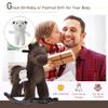 Kids Plush Ride-On Rocking Horse with Bear Toy, Children Chair with Soft Plush Toy & Fun Realistic Sounds, Brown view 4