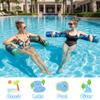 2 Pack Inflatable Pool Noodles, Fabric Covered Quick Drying Swimming Pool Floats Noodles for Adults, Pool Noodle Curved Swim Floats with Hand Pump for Summer Beach Lake Water Games Vacation Party view 3
