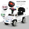 Kids Ride on Push Car, SUV Style Sliding Walking Car for Toddle with Horn, Music, Working Lights, Hidden Storage and Anti-Dumping System, White view 4