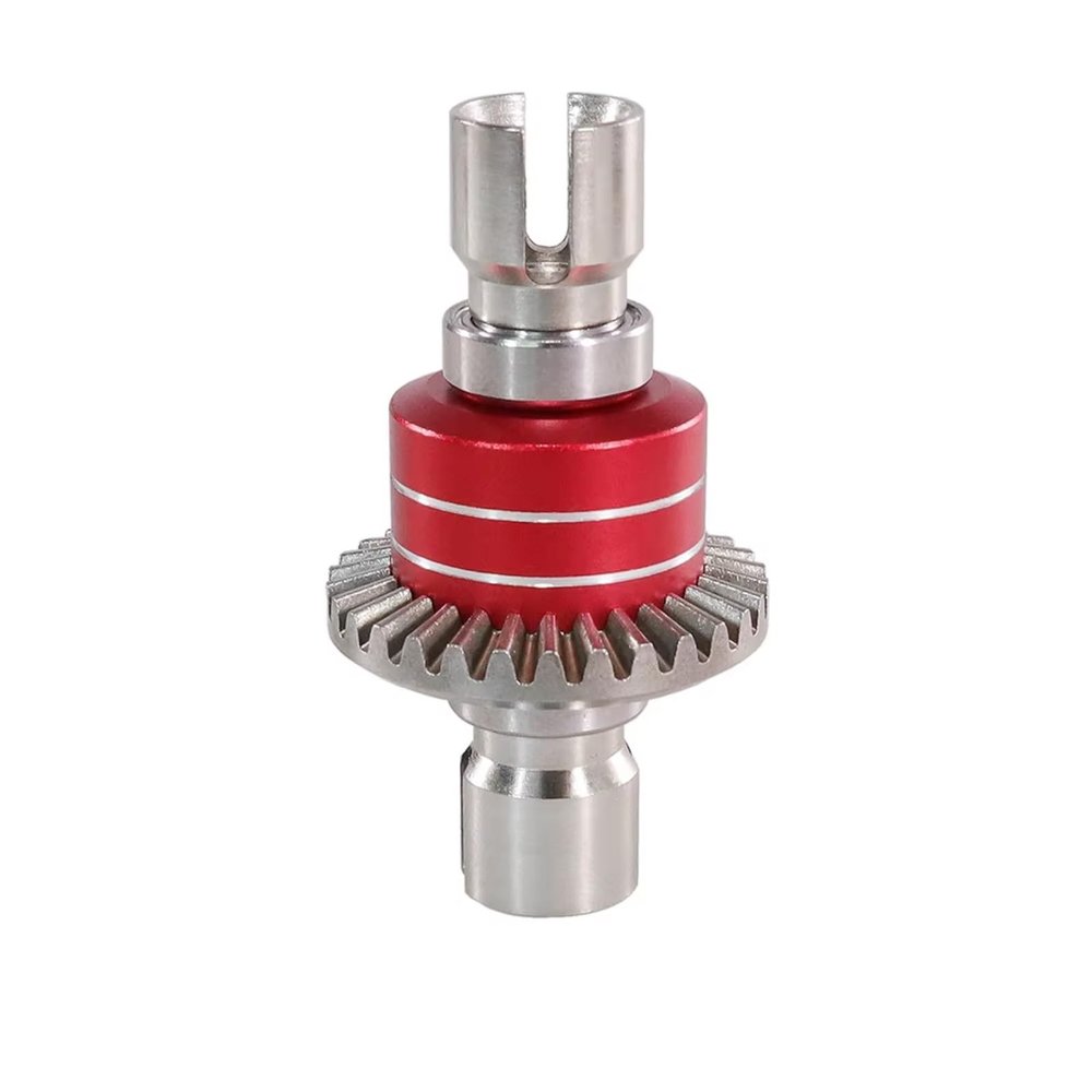 RC Crawlers Models For MJX For Hyper Go 16207 H16BM PL 1/16 14210 H14BM 14301-02-03 1/14 RC Cars Upgraded Metal Front And Rear Differential Gear(Red)