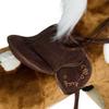 Qaba Kids Metal Plush Ride-On Rocking Horse Chair Toy with Nursery Rhyme Music - Dark Brown view 2