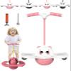 Children's Balance Jumping Ball, Fun Balance Bounce Toy - Bouncing Game Training, Jumper with Handle Pump for Kids, High Jump Toys Bounce Trick Board Pogo Bouncing Hopper Stick for Boys Girls view 1
