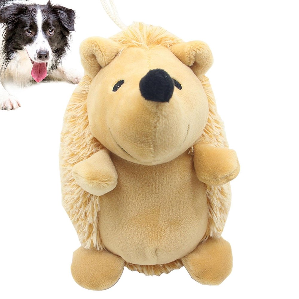 Cute Hedgehog Dog Squeaker Auditory Engagement Satisfaction Mental Stimulation Energy Release Aggressive Toy Plush for Teething, Toys for Small Dogs, Plush Toy
