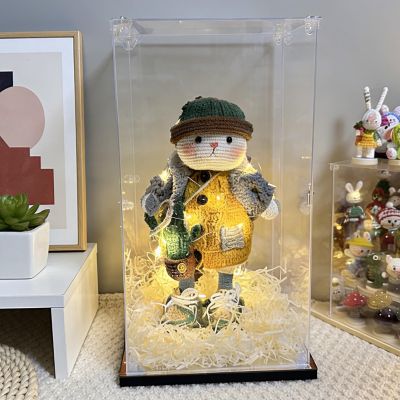 12 16 18 20 in Tall Acrylic Display Case, Clear Dustproof Acrylic Display Box, Assembled Display Showcase for Handicrafts Figure Collectibles(10x10x20cm/4x4x8in)